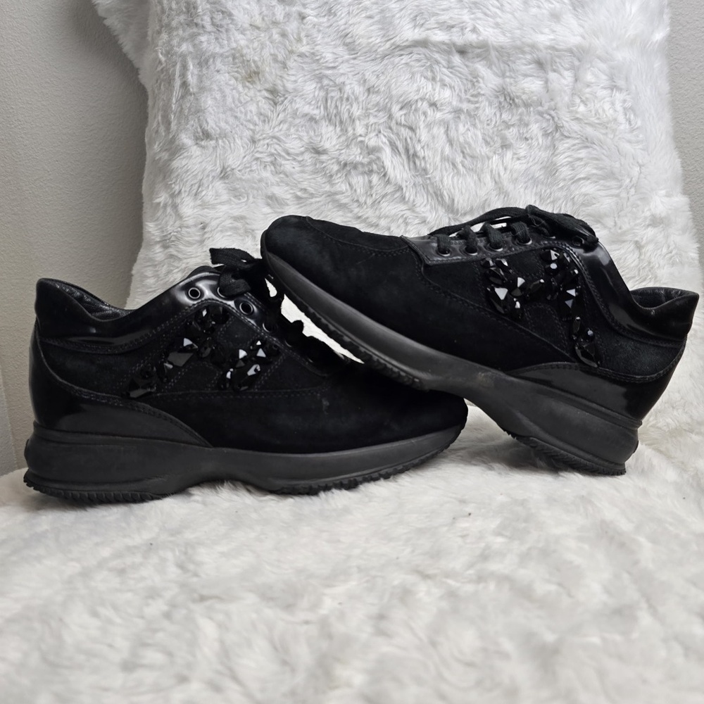 Hogan Interactive Suede Sneakers Stone Details - image 4